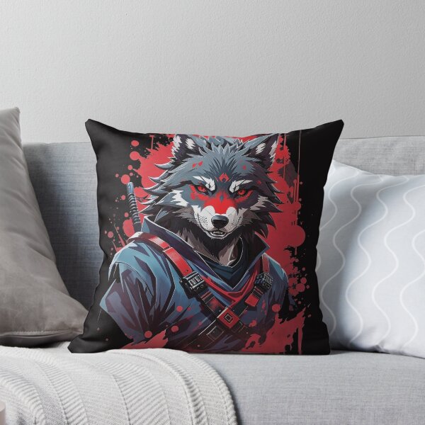 Item preview, Embrace the Shadowed Fury: Menacing Evil Ninja Wolf designed and sold by zoughlal.