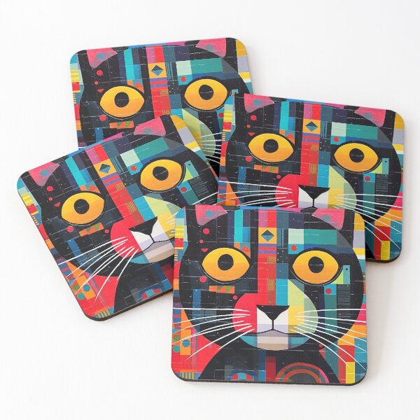 Item preview, Funky kitty cat 5 designed and sold by Red Witch Art.