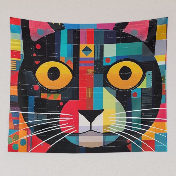 Item preview, Funky kitty cat 5 designed and sold by Red Witch Art.
