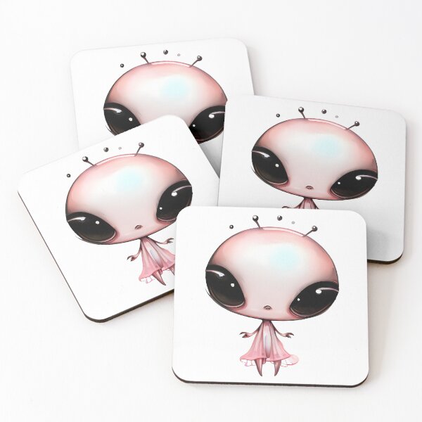 Item preview, Cute pink alien girl designed and sold by LimpingUnicorn.
