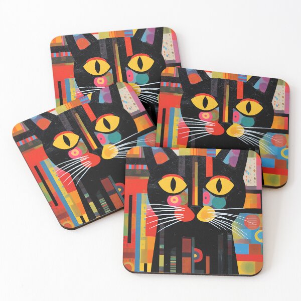Item preview, Funky kitty cat 6 designed and sold by Red Witch Art.