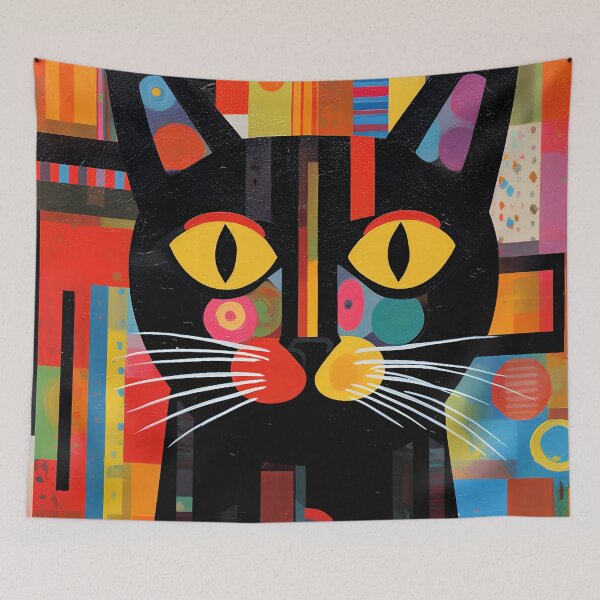 Item preview, Funky kitty cat 6 designed and sold by Red Witch Art.