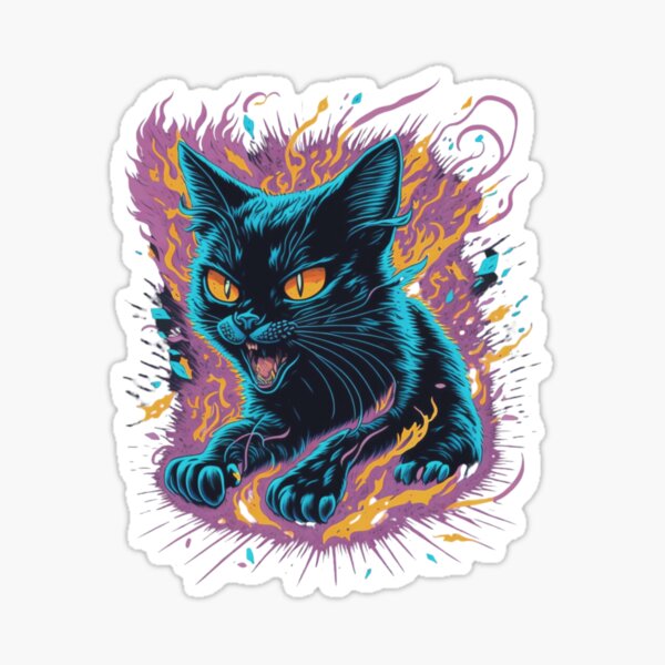 Angry Cat Sticker - Angry cat - Discover & Share GIFs