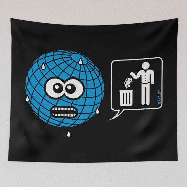 Item preview, Cartoon: Earth - Avoid Driving / Abolish Car! (Global Warming / Climate Change) designed and sold by MrFaulbaum.