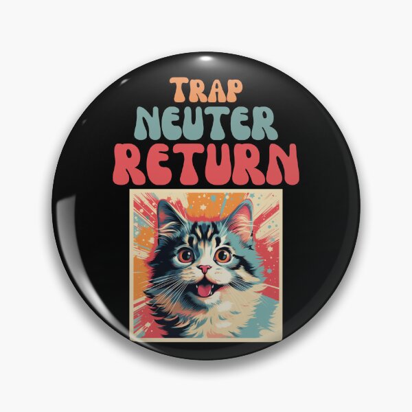 Item preview, Groovy Trap Neuter Return Cat Design - Supporting Feral Cats' Welfare designed and sold by KittyStampedeCo.