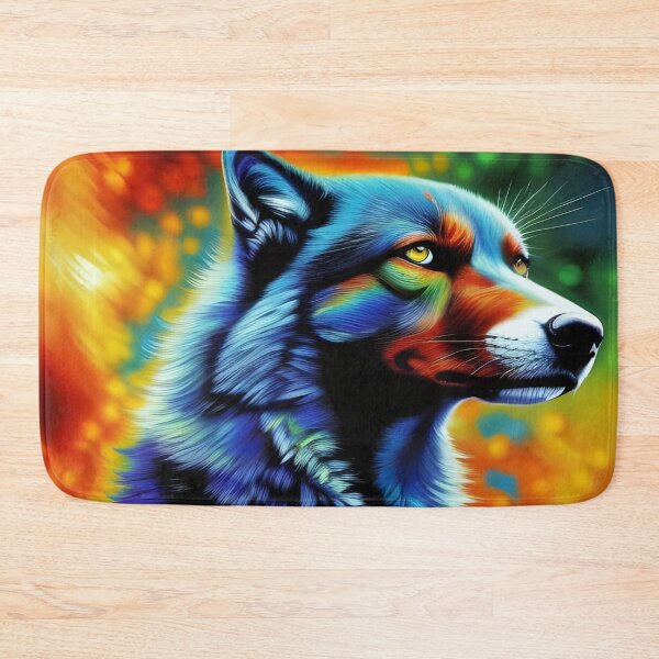 Item preview, Colourful Wolf, Ai Generated Art  designed and sold by ACC .