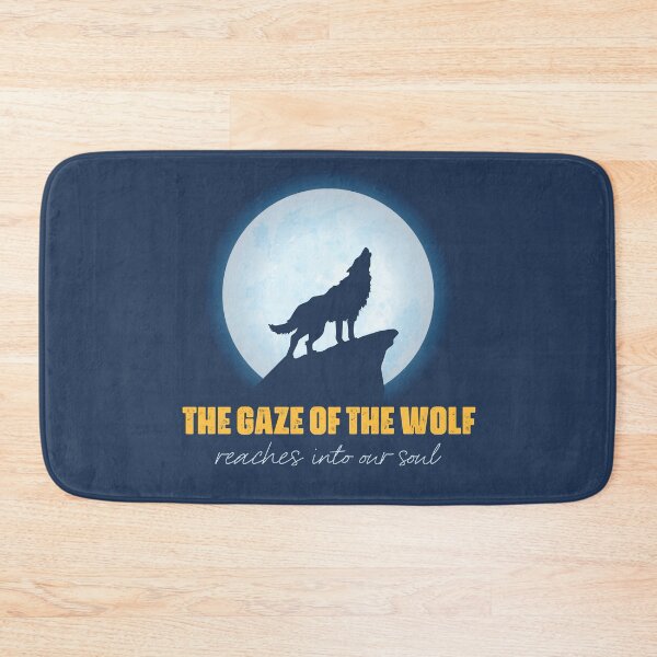 Item preview, The gaze of the wolf reaches into our soul, a great present for wolf quote lovers and wildlife designed and sold by abdelhak2005.