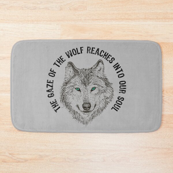 Item preview, The gaze of the wolf reaches into our soul, a great present for wolf quote lovers and wildlife designed and sold by abdelhak2005.