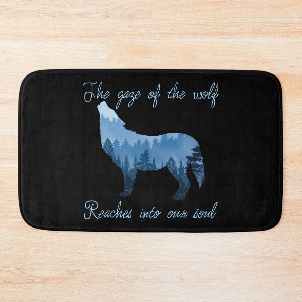 Item preview, The gaze of the wolf reaches into our soul, a great present for wolf quote lovers and wildlife designed and sold by abdelhak2005.