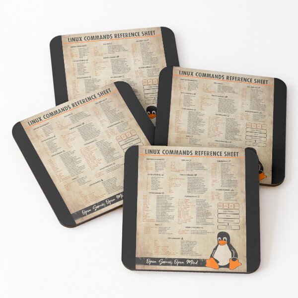 Item preview, Linux Commands Cheat Sheet "Open Source, Open Mind" Wall Art designed and sold by Nerd Shizzle.