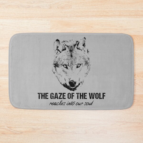 Item preview, The gaze of the wolf reaches into our soul, a great present for wolf quote lovers and wildlife designed and sold by abdelhak2005.