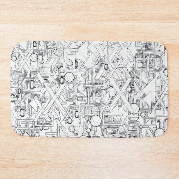 Item preview, Black and white letters and numbers. Image created using geometric shapes designed and sold by EdgyEdgeArt.