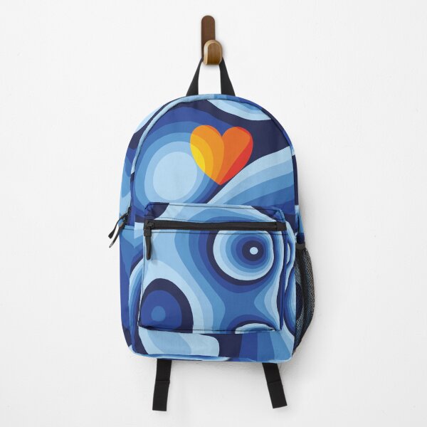 Item preview, Blue, red, orange and yellow heart marble designed and sold by Captain Chromatic.