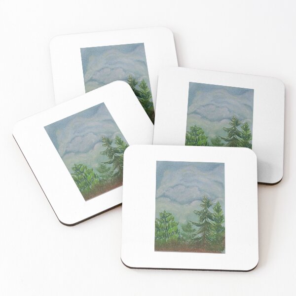 Item preview, clouds and trees designed and sold by ArteconVero.