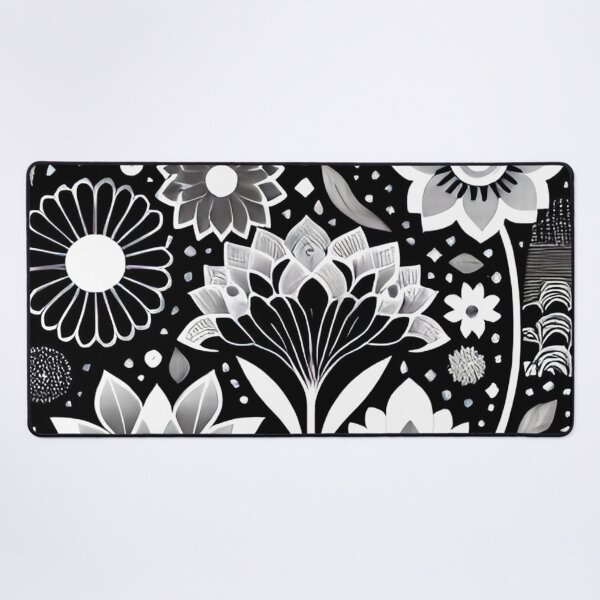 Item preview, Patrón de flores en blanco y negro designed and sold by UllaSformat.