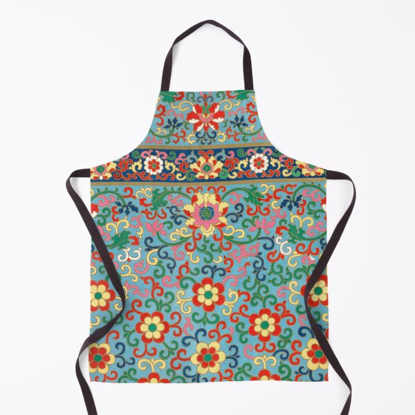 Item preview, Vintage Blue and Multicolour Chinoiserie Pattern designed and sold by Piccolo Fiore Prints.