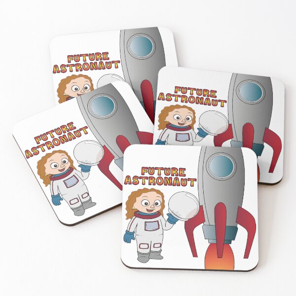 Item preview, 'Future Astronaut' girl with Rocket (Ginger hair) designed and sold by ThingsByNin.