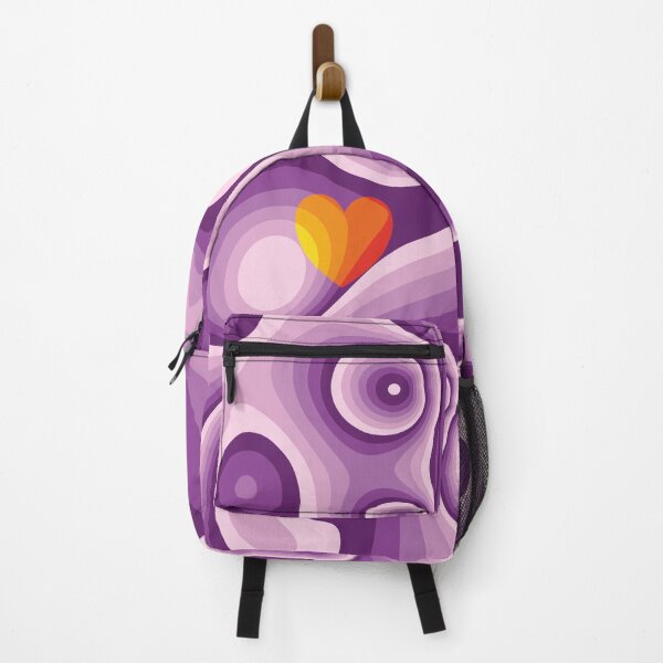 Item preview, Purple, red, orange and yellow heart marble designed and sold by Captain Chromatic.