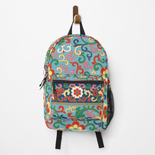 Item preview, Vintage Blue and Multicolour Chinoiserie Pattern designed and sold by Piccolo Fiore Prints.