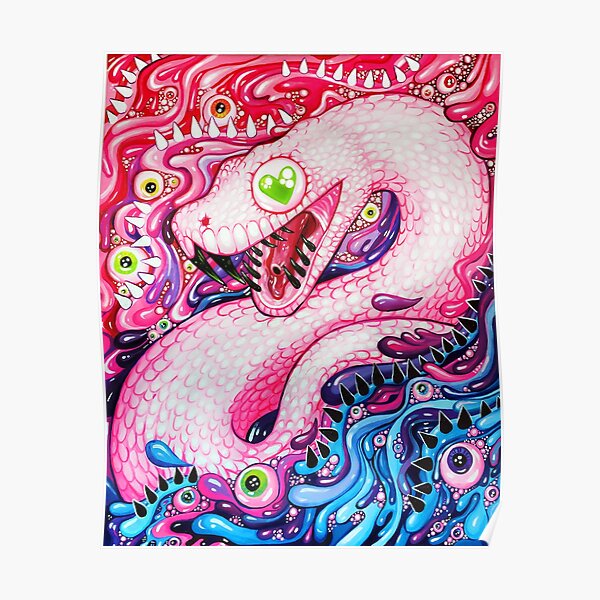 Glittersnake - Acrylic Painting Poster