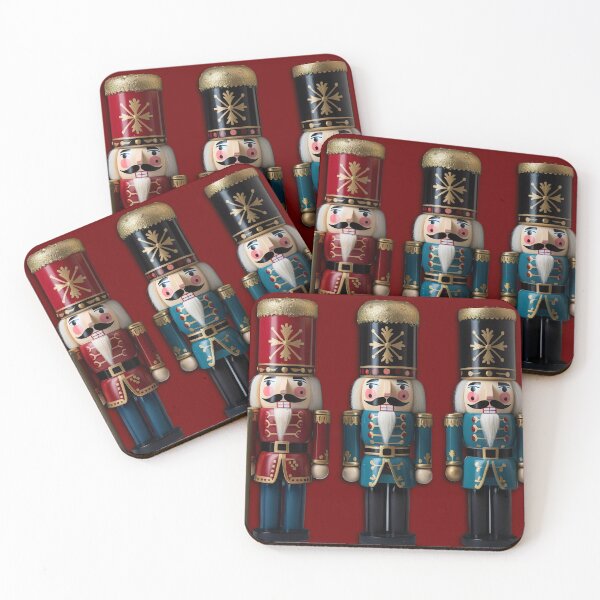Item preview, Christmas nutcrackers red and blue and black designed and sold by Inktown.