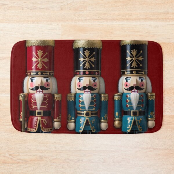 Item preview, Christmas nutcrackers red and blue and black designed and sold by Inktown.