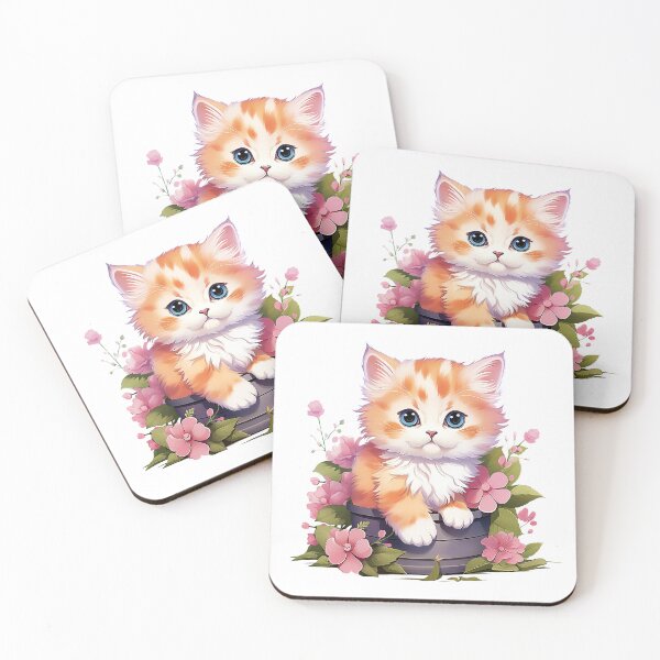 Item preview, Kitten Cutie Flower Design | PNG Sublimation designed and sold by JhazAineArtShop.