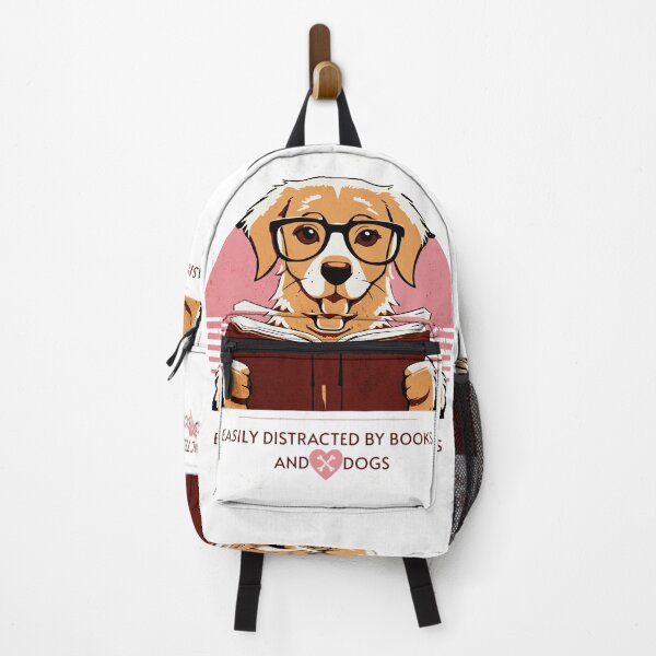 Item preview, Easily distracted by dogs and books | Dog reading  designed and sold by Tee-Craftify.