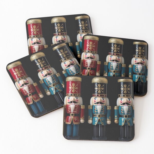 Item preview, Christmas nutcrackers red and blue and black designed and sold by Inktown.