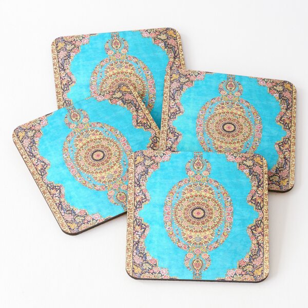 Item preview, Blue Floral Persian Rug Carpet Pattern designed and sold by Vicky Brago-Mitchell®.