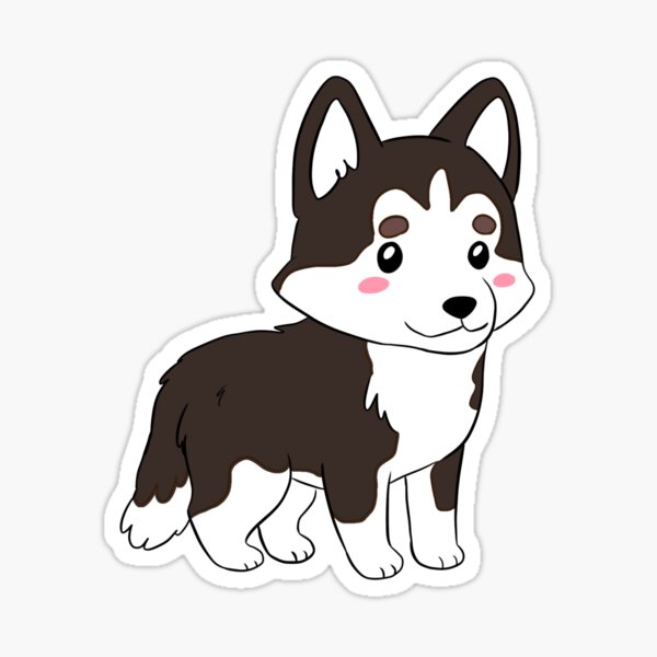 Buytra 50pcs Cartoon Animals Husky Stickers Waterproof Cute Dogs