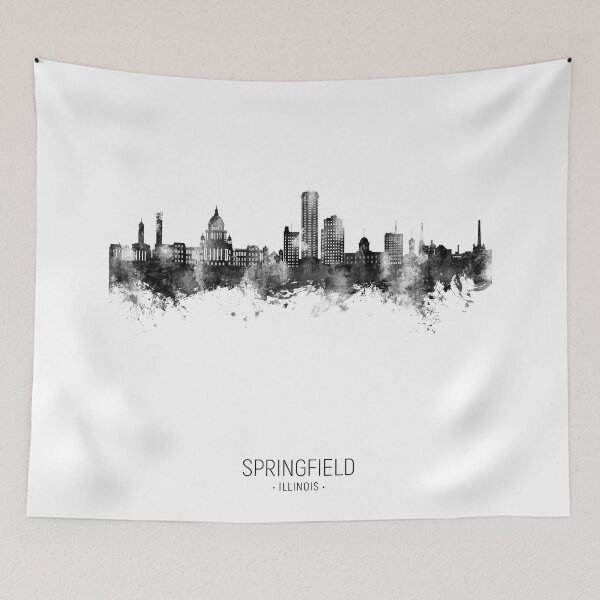 Artikelvorschau, Skyline von Springfield, Illinois entworfen und verkauft von ArtPrints.
