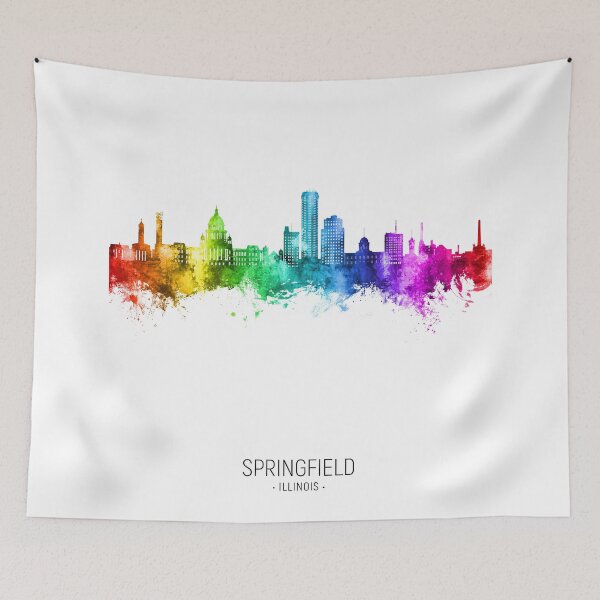 Artikelvorschau, Skyline von Springfield, Illinois entworfen und verkauft von ArtPrints.
