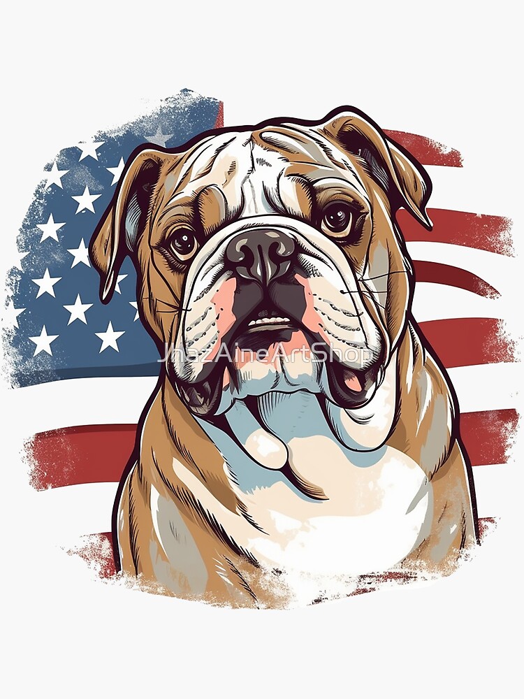 PitBull Dog Us Flag Transparent Design PNG Sublimation