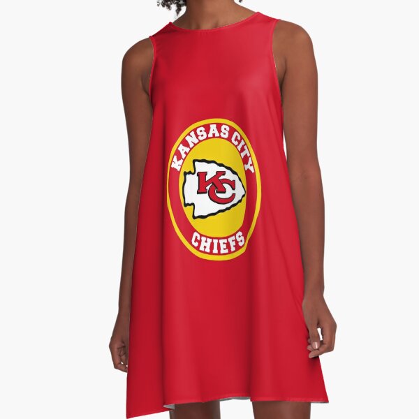 Girls Infant Red Kansas City Chiefs All Hearts Jersey Long Sleeve Dress