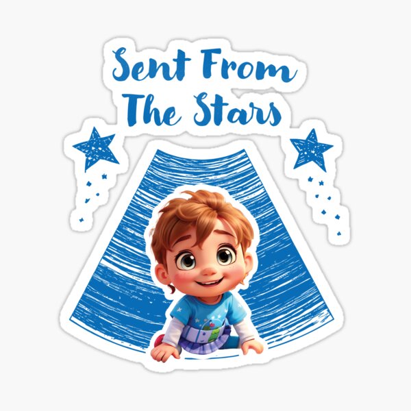 It's a Boy! Announcement Stickers - Stars Design