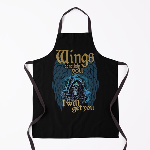 Item preview, Skull, Grim Reaper, Grim Reaper is about motif with saying: wings (angel wings) won't help you, I'll get you designed and sold by ChrUzDesigner.