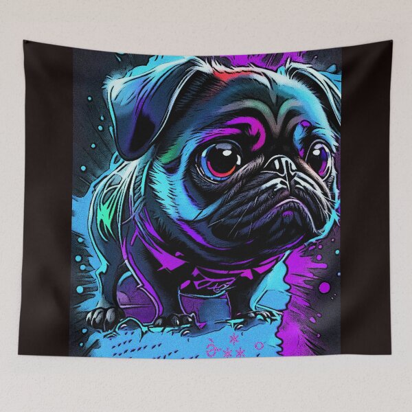 Item preview, Pug Graffiti Art 8 designed and sold by RedBluffTraders.