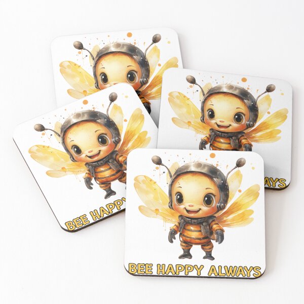 Item preview, Bee Always Happy - Cute Honey Bee - Positive Message designed and sold by usablestores.