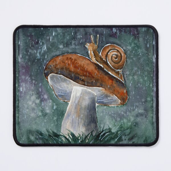 Item preview, Snail on a Mushroom - Watercolor Painting designed and sold by Pattokarts.