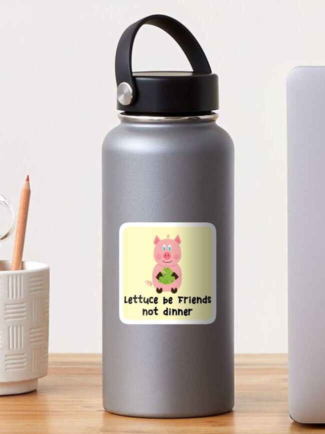 Thumbnail 1 of 3, Sticker, PIG Lettuce be friends designed and sold by MADDesigns12.