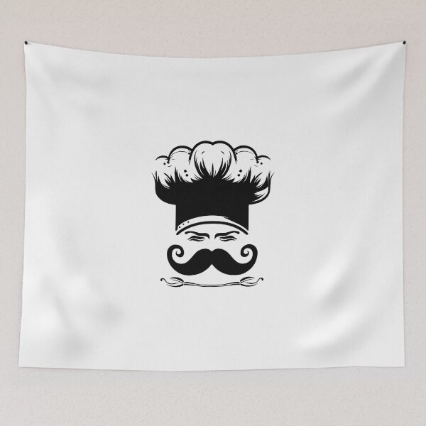 Item preview, Black and White Chef Hat Logo: Culinary Elegance in Simplicity designed and sold by janedewaard.