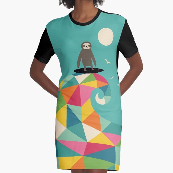 Surfs Up Graphic T-Shirt Dress