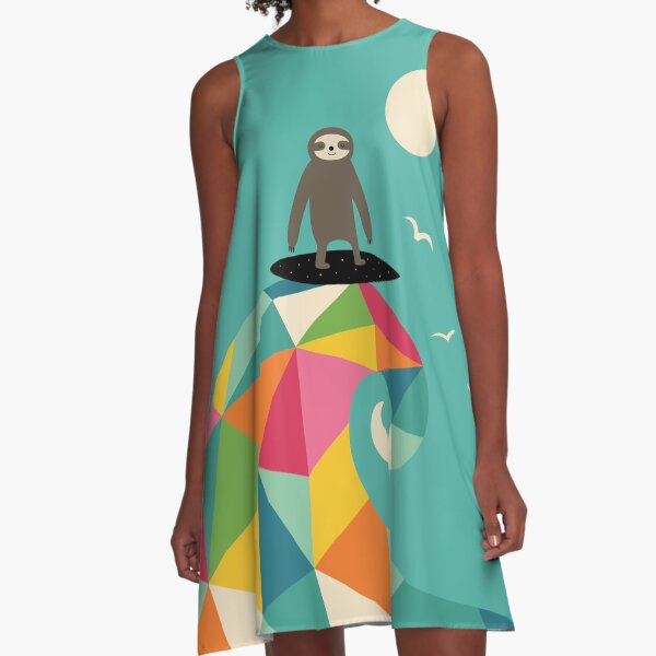 Surfs Up A-Line Dress
