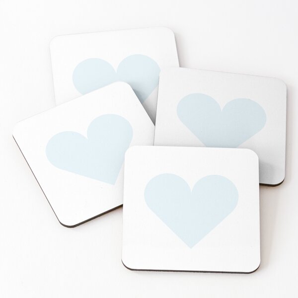 Item preview, Single PALE BLUE LOVE HEART on a WHITE Background designed and sold by RachelMacht.