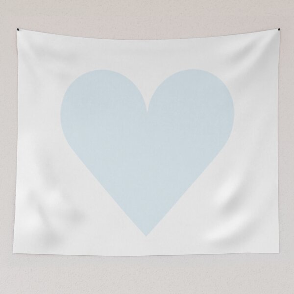 Item preview, Single PALE BLUE LOVE HEART on a WHITE Background designed and sold by RachelMacht.