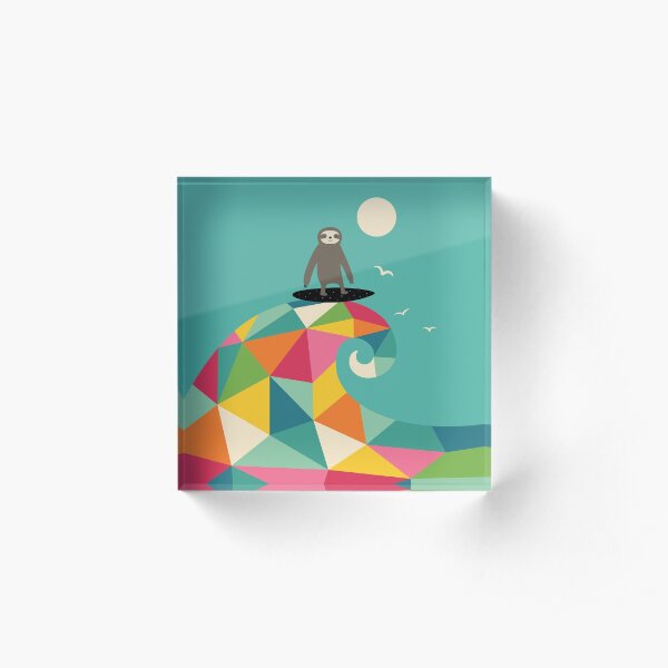 Surfs Up Acrylic Block