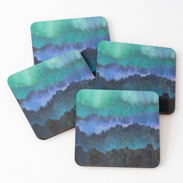 Item preview, Rise -  glowing aurora-like mountain range designed and sold by robinyukiko.