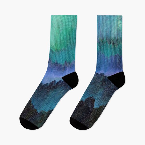 Item preview, Rise -  glowing aurora-like mountain range designed and sold by robinyukiko.