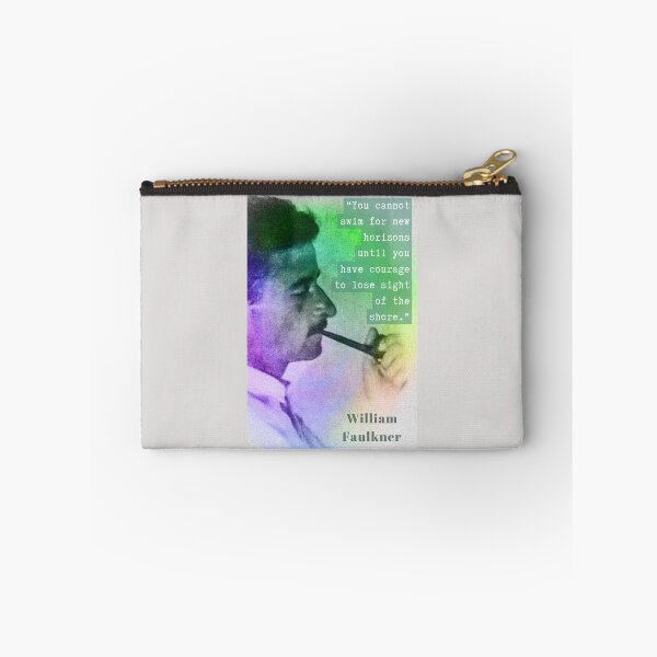 Item preview, William Faulkner portrait and quote: You cannot swim for new horizons... designed and sold by artbleed.
